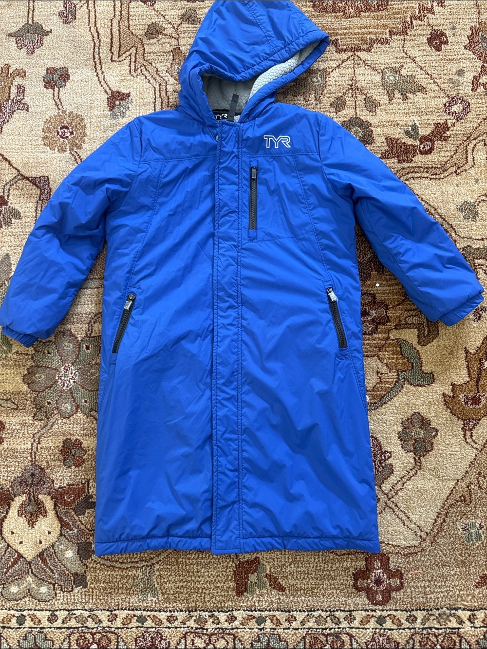 TYR Boys Hydrosphere Alliance Swim Parka small blue